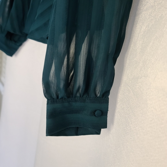 🆕️ Esmerald Green Long Sleeve Blouse - Picture 4 of 8
